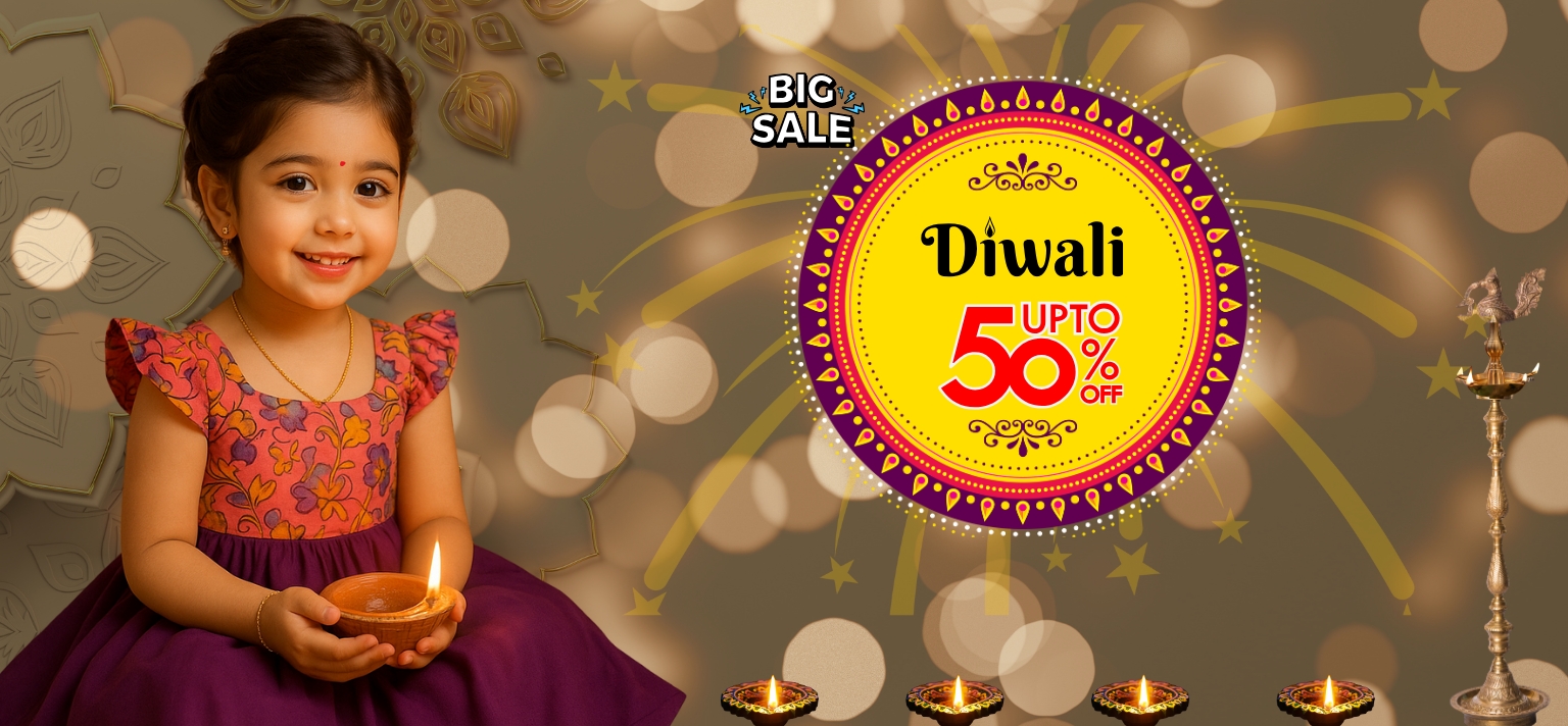 🎉 Diwali Sale 2025: Enjoy Up to 50% OFF on Handcrafted Kidswear in India