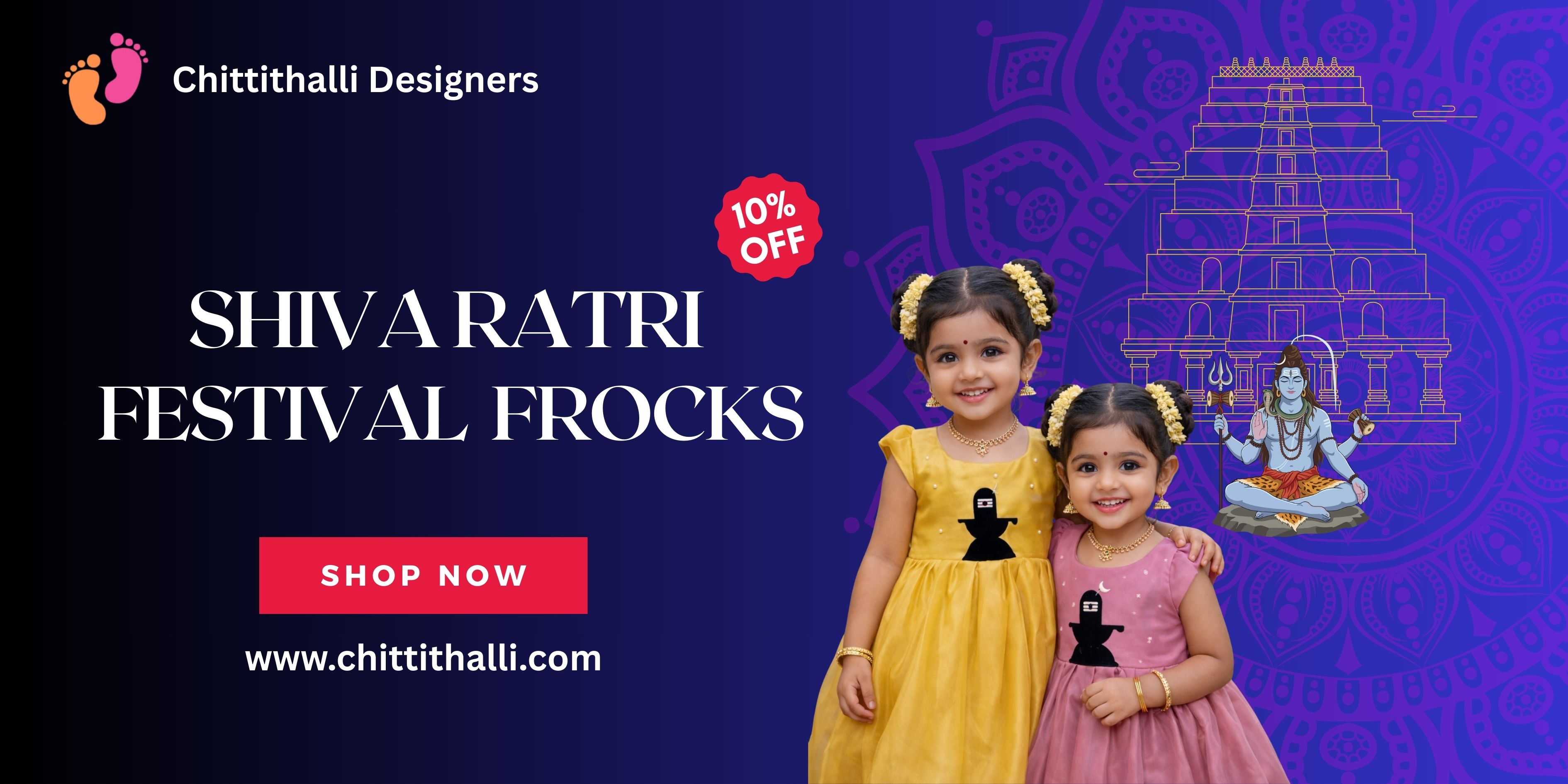 Shiva Ratri Frocks for Girls (0–5 Years): Traditional, Comfortable & Divine Festive Wear