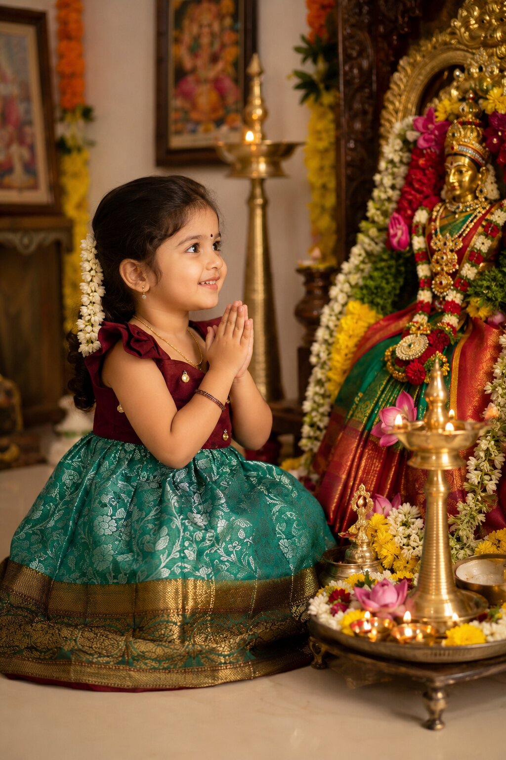 Kasudhara frock- green