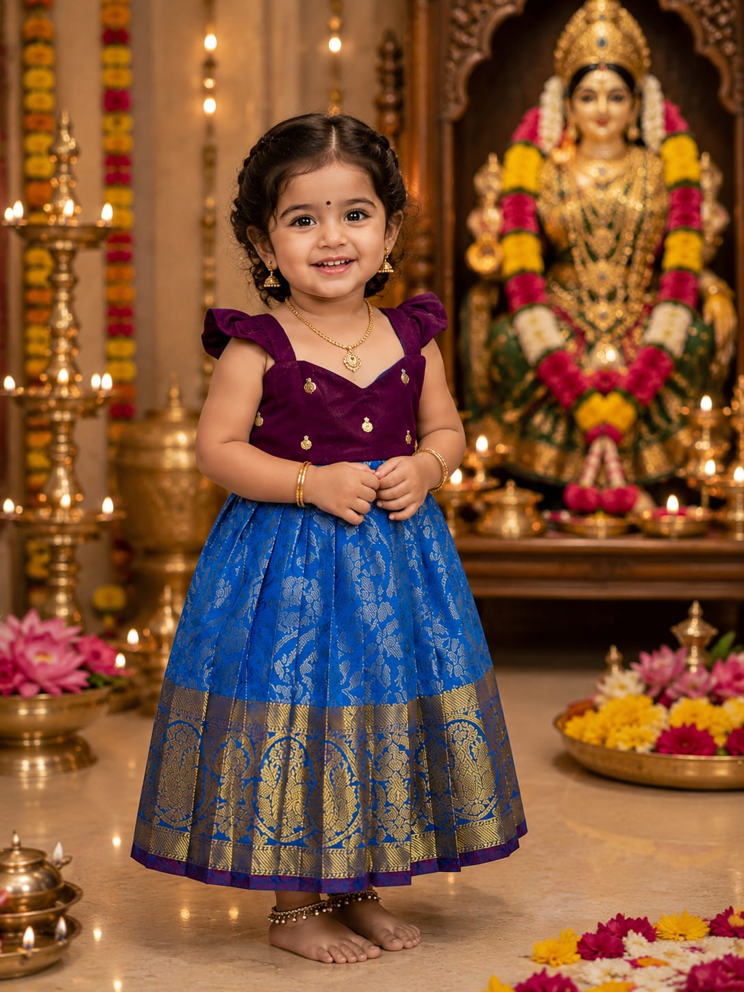 Thumbnail of Kasudhara frock- pepsi blue