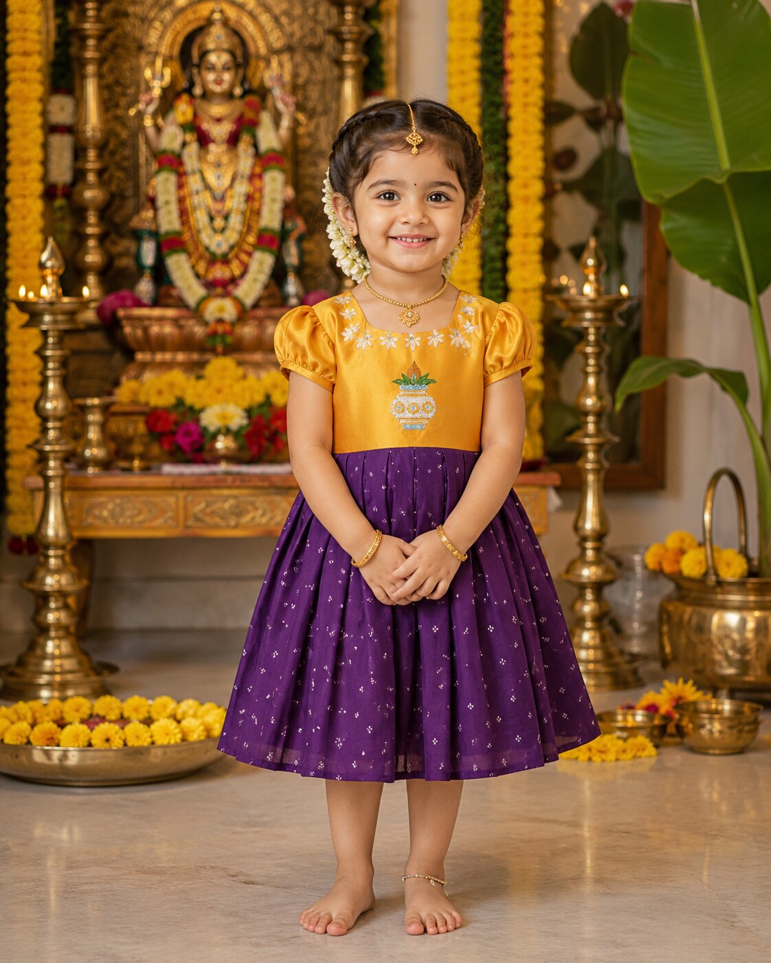 srikalasha frock- dark magenta