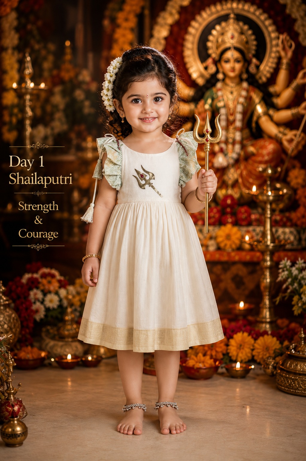 Durga devi trishul frock