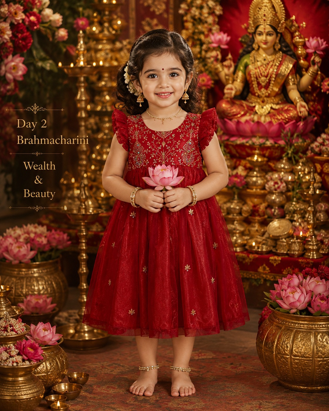 Thumbnail of Mahalakshmi Devi Lotus Frock