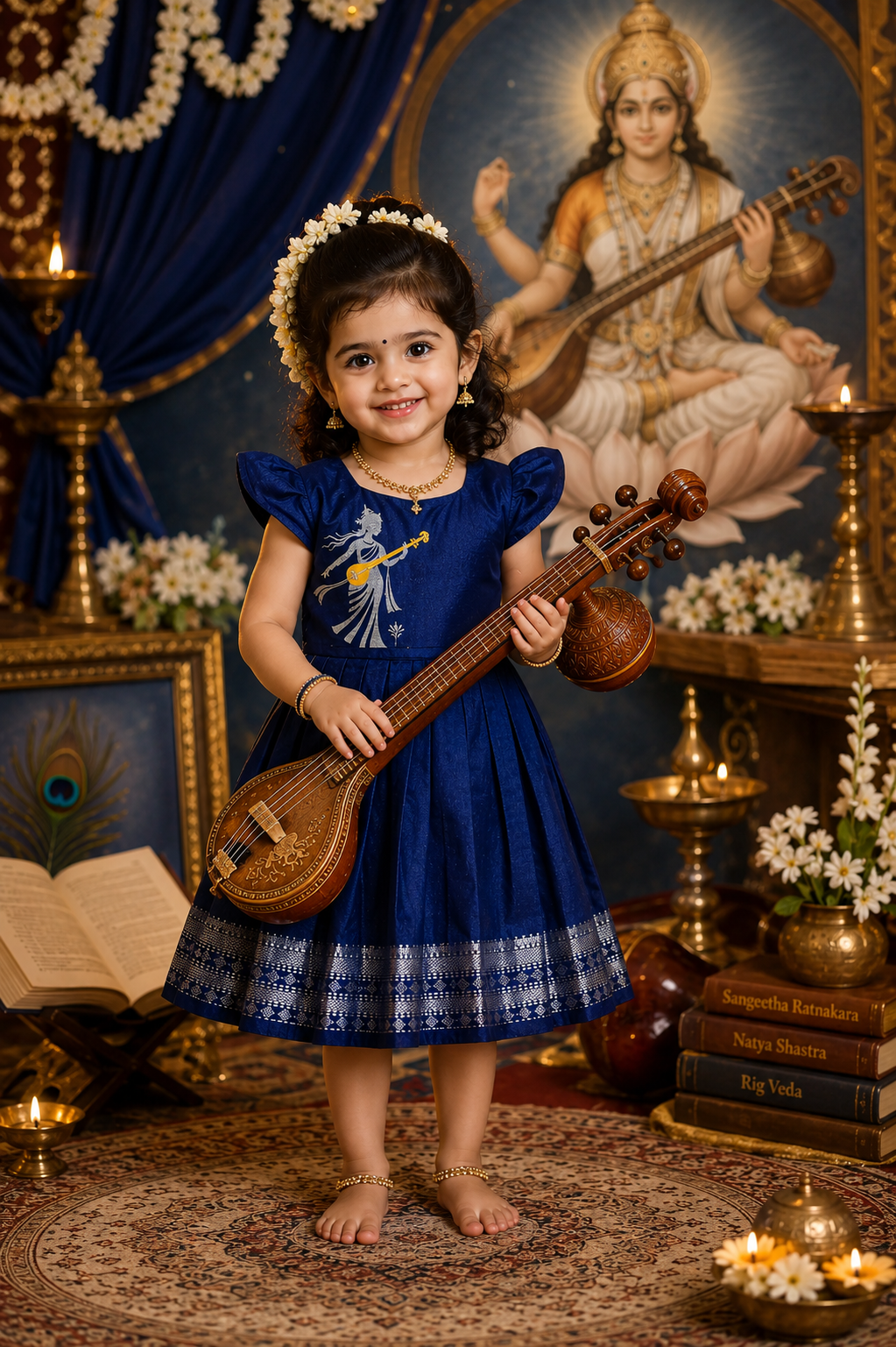 Saraswati Devi Veena Frock