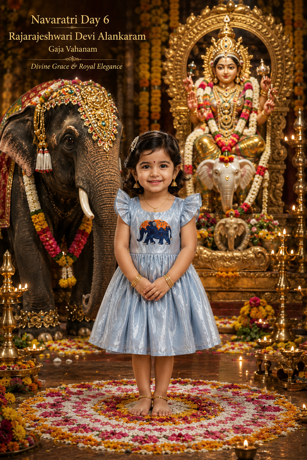 Gayatri Devi Golden Jasmine Frock