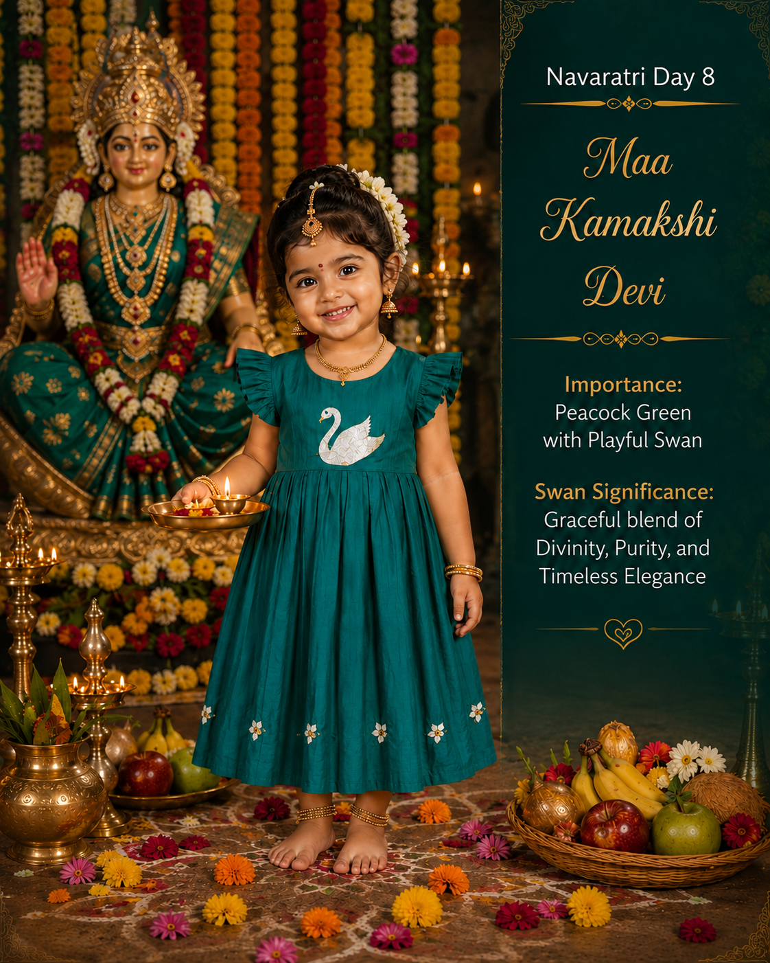 Kamakshi Devi Swan Frock