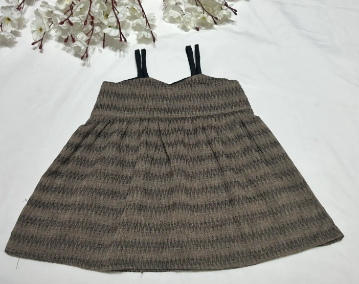  Cotton Black  Stripe Frock