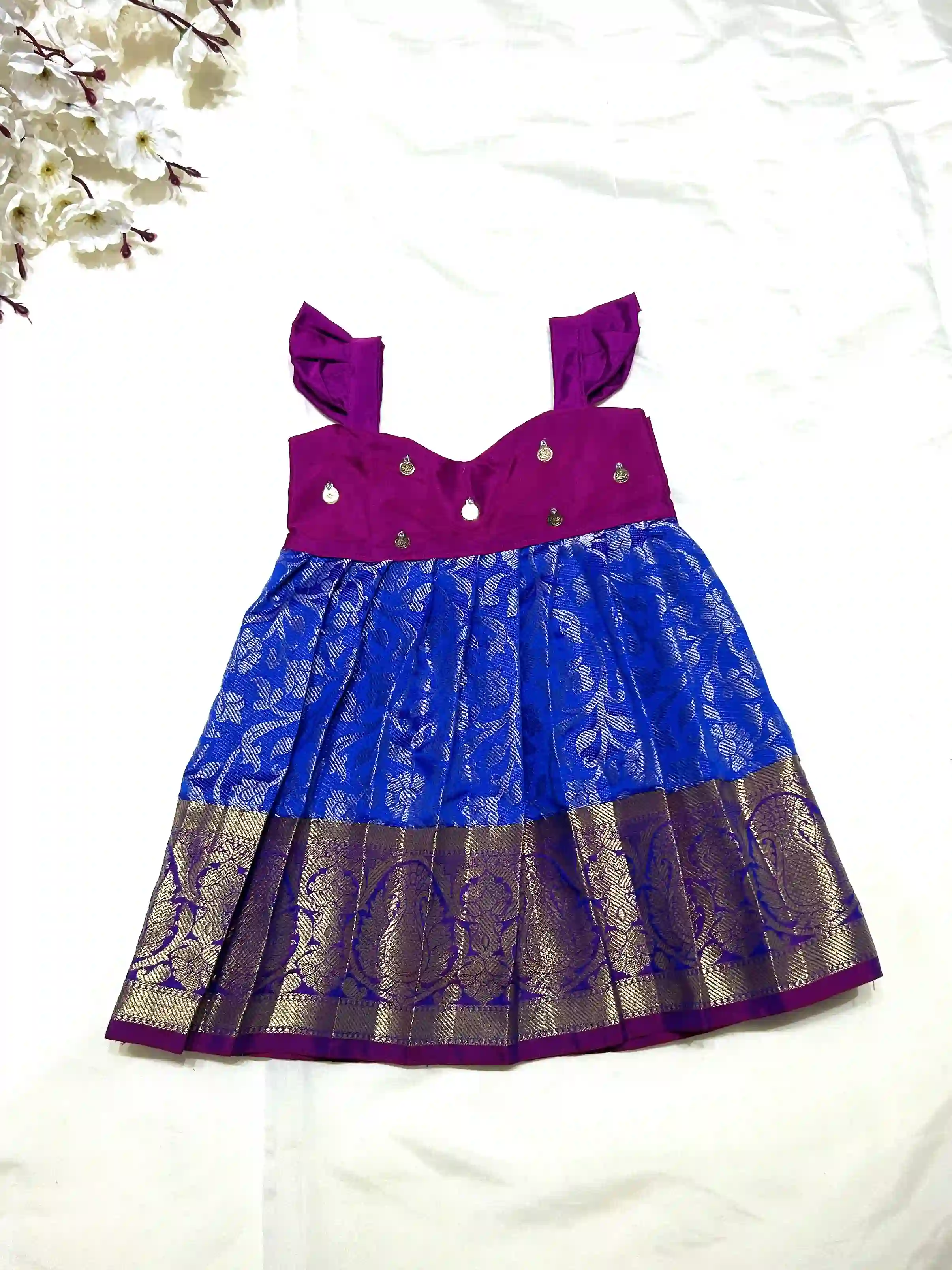 Kasudhara frock- pepsi blue