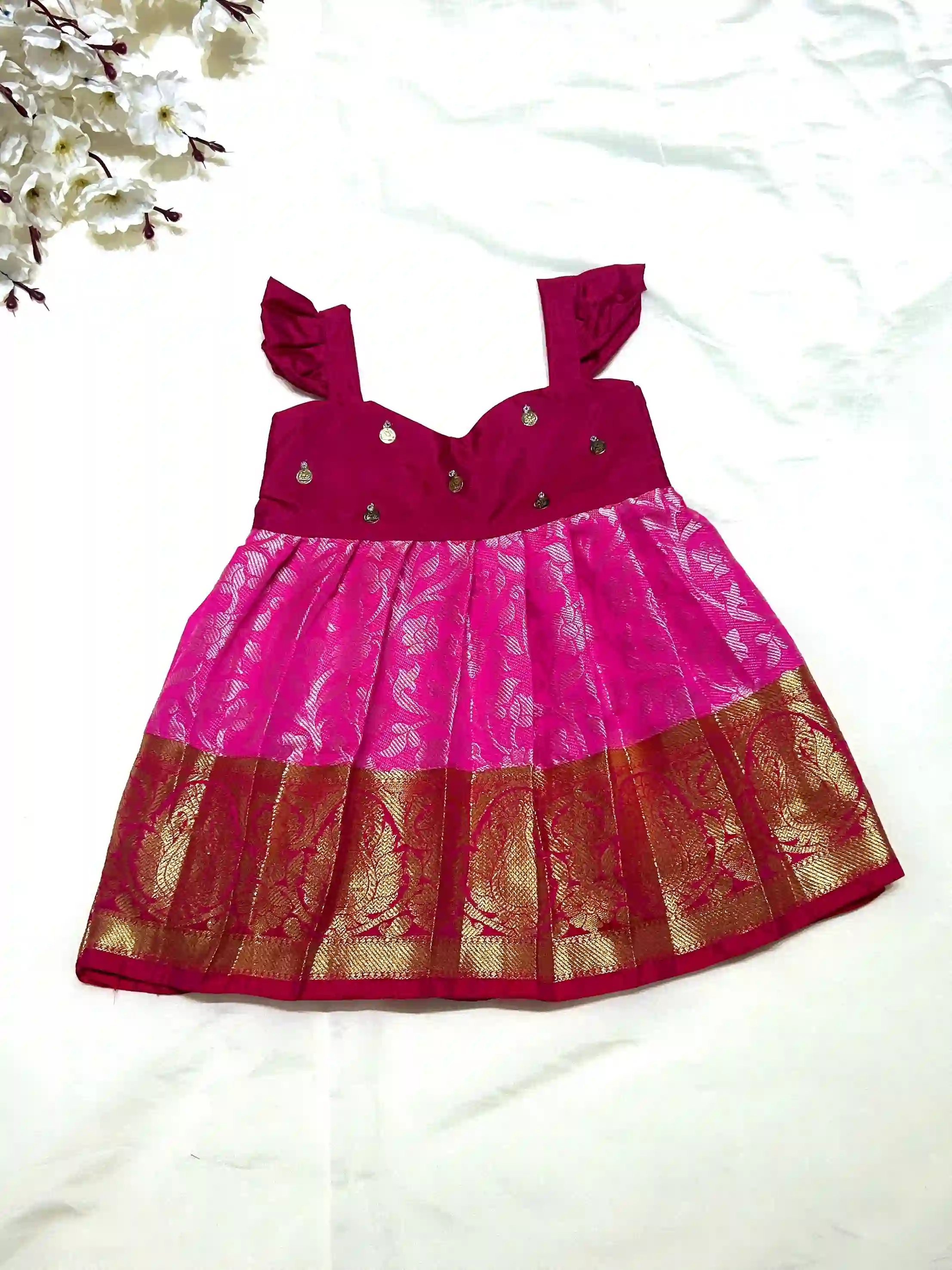 Kasudhara frock- pink