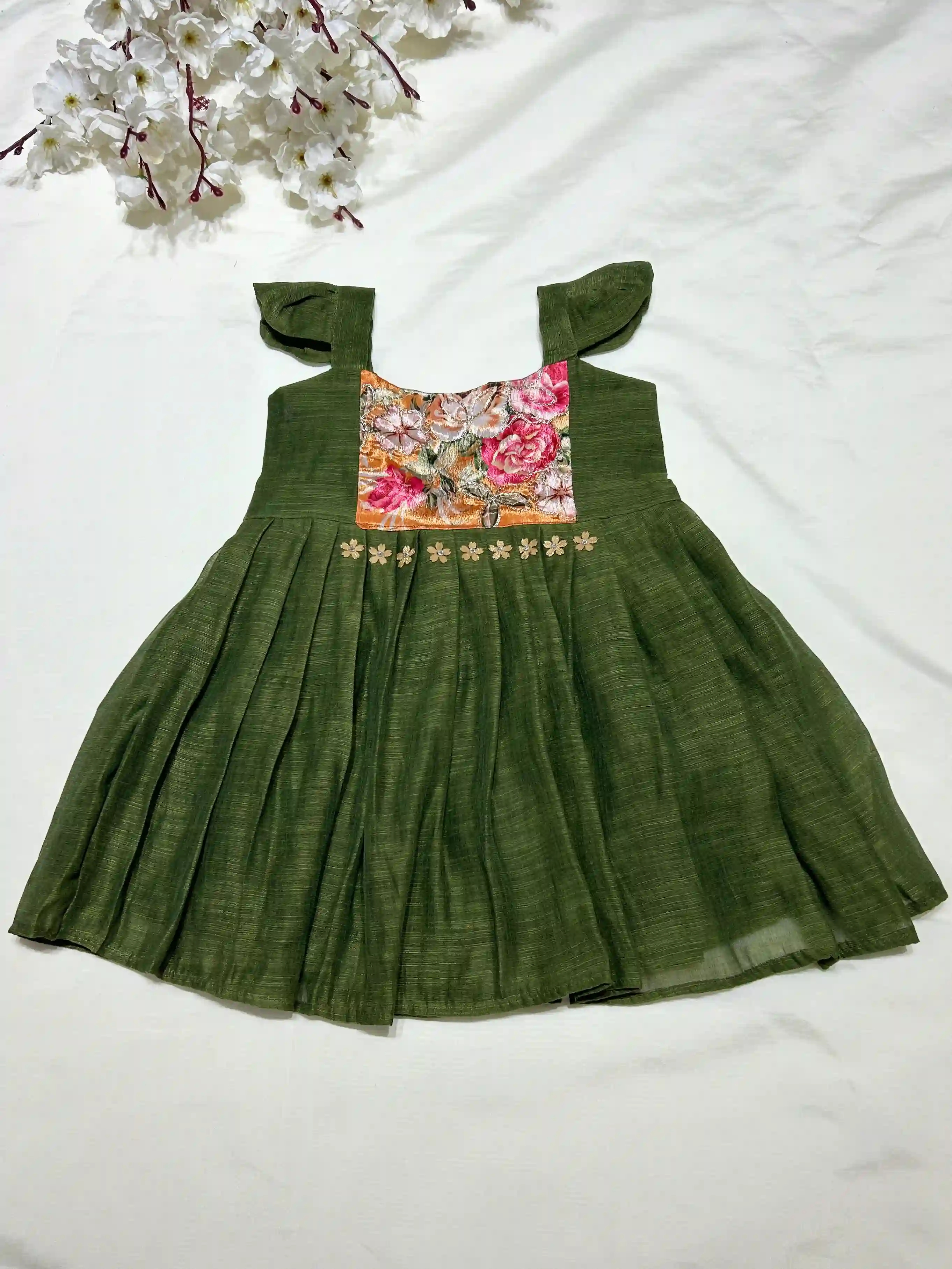 Gayatri Devi Golden Jasmine Frock